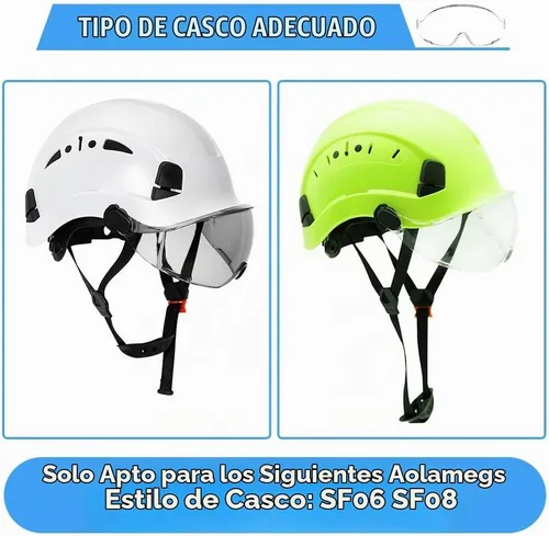 Vista 8 de Aolamegs ANSI Z87 Safety Hard Hat Visor-OSHA Construction Hard Hat Accessories,Safety Helmet Goggle Replacement,Eye Protector