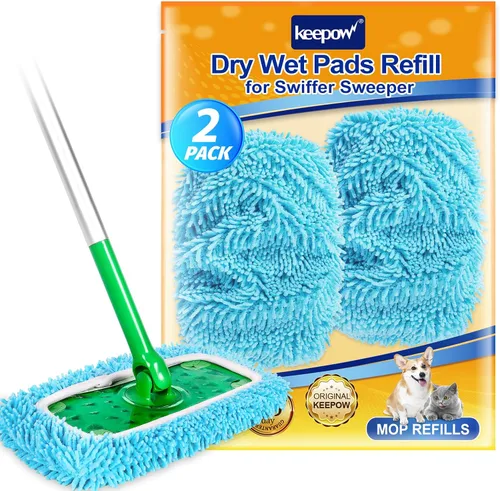 Vista 10 de Recambio de almohadillas húmedas compatible con trapeador Swiffer Sweeper y Paquete de 6