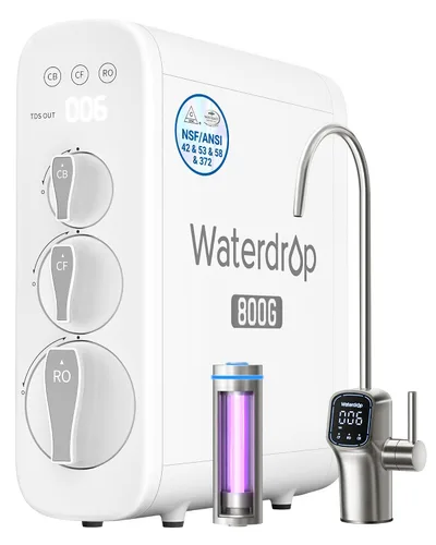 Vista 10 de Waterdrop G3P600 Sistema de filtro de agua de ósmosis inversa sin tanque, 600 GPD