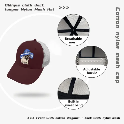Vista 7 de devor Hats Pug Dog Baseball Caps for Women Funny Denim Hat Adjustable