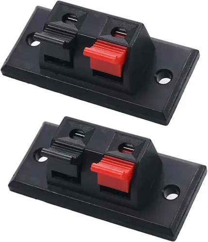 Vista 16 de Fielect 16 unids WP2-3 Clip de conexión de resorte de altavoz Terminales de 2 vías Bloque de tira Abrazadera de unión Clip de prueba Jack Socket