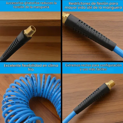 Vista 8 de Gunpla Kit de accesorios para compresor de aire de 19 piezas, accesorios de manguera de aire de alta resistencia y medidor de inflado de neumáticos