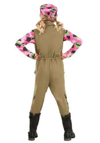 Vista 2 de Disfraz de Niña Ejército Camo Rosa Multicolor