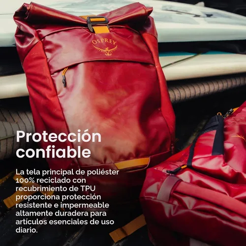 Vista 5 de Osprey Mochila para portátil Transporter con tapa enrollable, color azul Venturi Venturi Azul