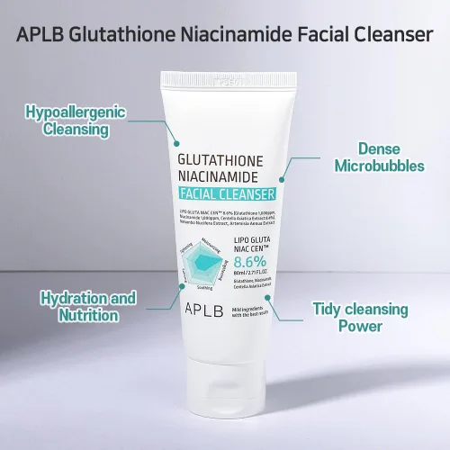 Vista 6 de APLB Limpiador facial de niacinamida glutatión LIPO GLUTA NIAC CEN 8.6% 2.71 FL.OZ/Cuidado de la piel coreano, Cuidados para apretar los poros
