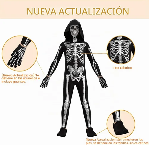Vista 2 de Cupohus' Unisex Skeleton Jumpsuit - Scary Black and White Halloween Jumpsuit Costume