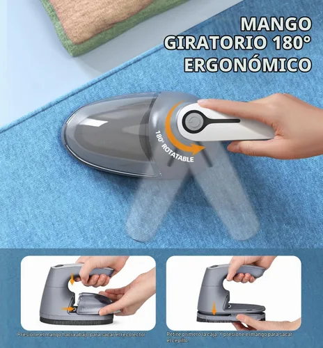 Vista 7 de POPCHOSE Afeitadora de tela, cuchillas de 6 hojas y cepillo electrostático Gris