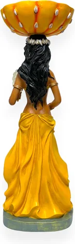 Vista 4 de GCK 24" Orisha Oshun Estatua Ochun Escultura Santeria Yoruba Diosa Africana Santa Imagen
