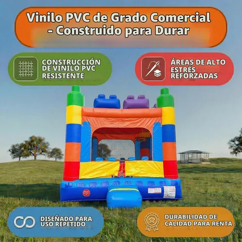 Vista 2 de Pogo Bounce House - Bloque de construcción inflable comercial para castillo y soplador