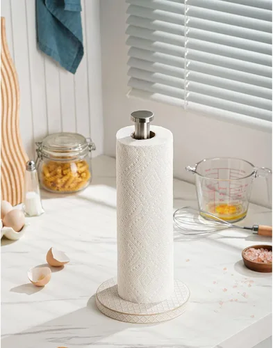 Vista 7 de Soporte para toallas de papel, soporte para toallas de cocina de granja para encimera, soportes de cerámica para toallas de papel de pie para cocina