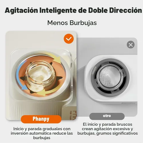 Vista 4 de Phanpy SmartSwirl - Calentador de botellas sin agua, patentado con bolsa de aire para protección de nutrientes, mezcla inteligente de doble