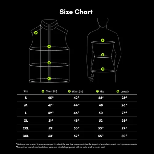 Vista 6 de Extremus Buckwell Chaleco calefactado chaleco eléctrico unisex con material de calentamiento rápido y calidez duradera Negro