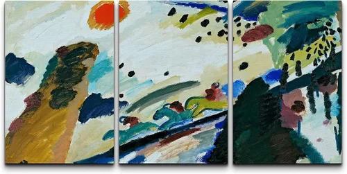 Vista 11 de Wall26 - Lienzo decorativo para pared, 3 piezas, serie de pinturas famosas