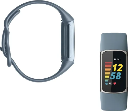 Vista 8 de Fitbit Charge 5 - Rastreador de actividad física avanzado con GPS, frecuencia cardíaca, sueño y salud, paquete de energía con adaptador