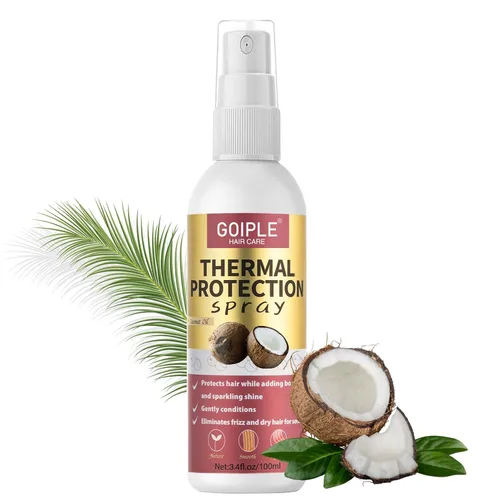 Vista 11 de WOZUTUNT Protector para el cabello, spray protector térmico de coco, sin parabenos ni tintes, protege los daños por calor, adecuado para el cuidado