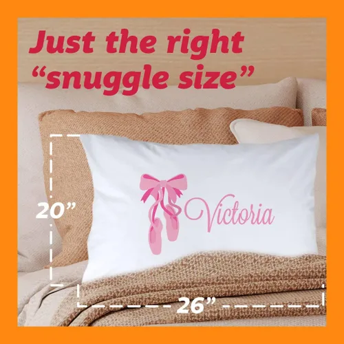 Vista 6 de Pattern Pop - Funda de almohada personalizada de bailarina - Fundas de almohada decorativas de zapatos de punta rosa - Ideal para regalar - Funda