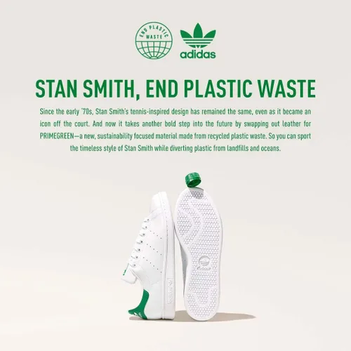 Vista 7 de adidas Originals Kids Stan Smith (End Plastic Waste) - Tenis para niños