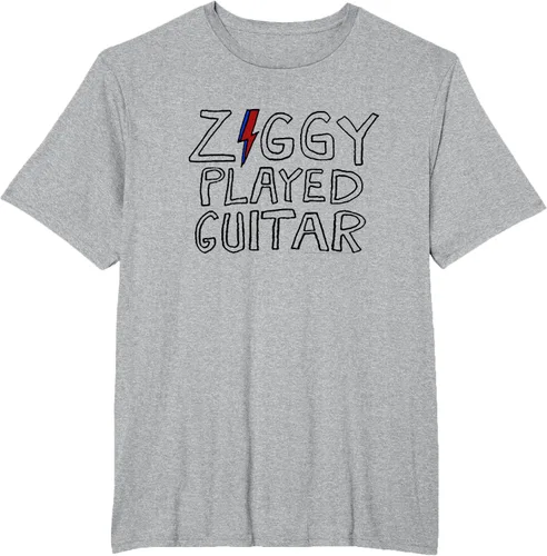 Vista 31 de David Bowie - Ziggy Played Guitar Sketch Lyric Camiseta Blanco
