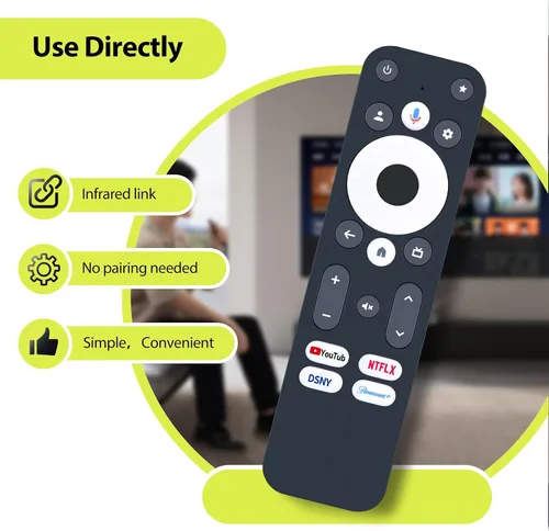 Vista 2 de Control remoto para dispositivo de transmisión Onn Google TV 4K Pro