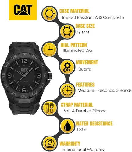 Vista 8 de CAT WATCHES Reloj de cuarzo para hombre con pantalla analógica y movimiento