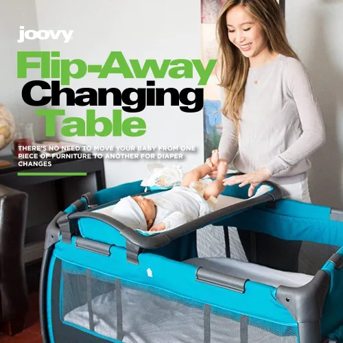 Vista 5 de Cuna corral JOOVY para recámara de bebé, Carbón