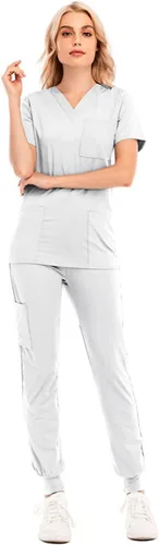 Vista 4 de HARGLESMAN Conjuntos de uniformes médicos para mujer