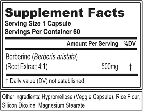 Vista 2 de Evlution Nutrition Berberine - Apoya la salud del corazón y la salud general - 500 mg de berberina pura por porción - Fórmula vegana - Sin OMG