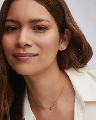 Vista 2 de Kendra Scott Davie - Pendientes de tuerca en oro vermeil de 18 quilates joyería fina para mujer
