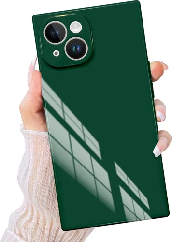 Vista 13 de Funda rectangular compatible con iPhone 15 para mujeres y hombres, TPU suave a prueba de golpes, protección completa de la lente, funciona