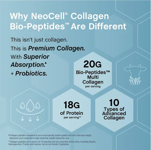 Vista 5 de NeoCell Polvo de biopéptidos de colágeno múltiple 10oz