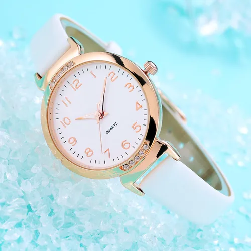 Vista 3 de NUOVO Women Watch Silicone Watch for Ladies Sports Watch Casual Watch Crystal Accented Leather Strap Watch Analog Display Watch