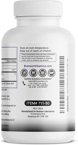 Vista 7 de Bronson CLA 3000 de potencia extra alta apoya la gestión de peso saludable, masa muscular magra, ácido linoleico conjugado no estimulante, 90