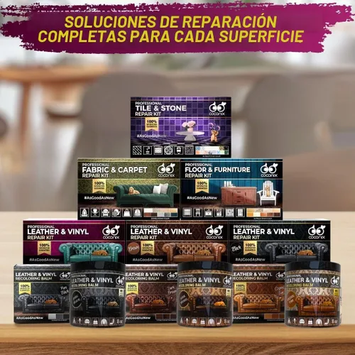 Vista 9 de COCONIX - Bálsamo recolorante de cuero negro puro y restaurador de color de vinilo para sofás