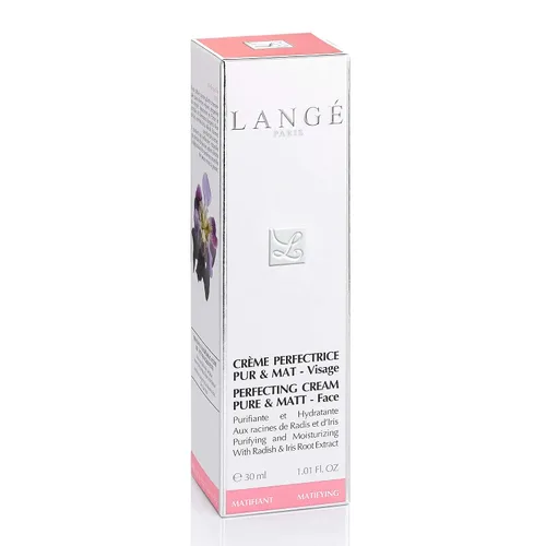 Vista 2 de LANGE Crema facial perfeccionadora pura y mate, reequilibra la mezcla con la piel grasa, absorbe el exceso de tonos de sebo, purifica y desinfecta