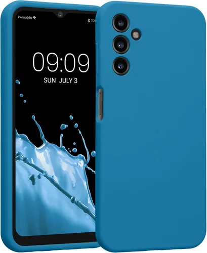 Vista 154 de kwmobile Funda compatible con Samsung Galaxy A13 4G - Funda delgada de silicona TPU - Acabado suave al tacto - Amarillo radiante