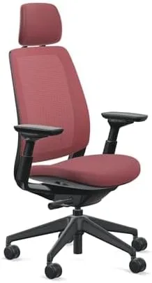 Vista 8 de Steelcase Silla de oficina serie 2 con reposacabezas, marco de grafito, respaldo de aire con 3D Microknit Cogent Connect Regaliz