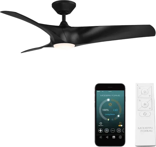 Vista 26 de Zephyr - Ventilador de techo inteligente de 3 aspas para interior y exterior, 52 pulgadas, madera grafito desgastada con kit de luz LED ajustable