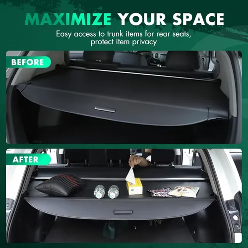 Vista 44 de SCITOO Funda de Carga 2011-2015 Compatible con Smart Fortwo 2008-2015 Compatible con Smart Fortwo 1.0L Funda Trasera Retráctil Mejorada con Aluminio