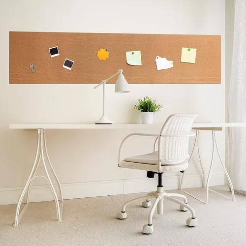 Vista 7 de Outus Rollo de tablero de corcho de 0.315 in de grosor, 47 x 16 pulgadas, autoadhesivo, sin marco, con 100 mini pasadores para pared