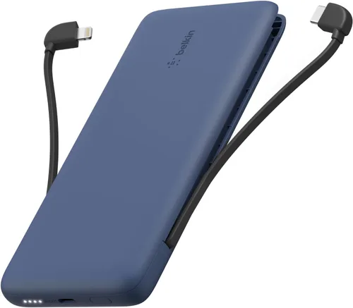 Vista 13 de Belkin Banco de Energía Cargador Portátil para iPhone/Android - 10,000mAh, Paquete de Batería de 23W para Teléfono con Cables USB-C y Lightning
