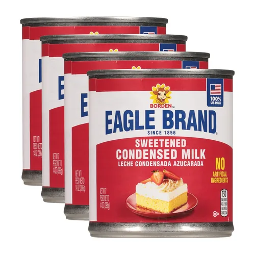 Vista 11 de Eagle Brand Leche condensada endulzada de 14 onzas, ideal para flan, cocinar, hornear, bebidas, postres, helados, sin ingredientes artificiales, sin