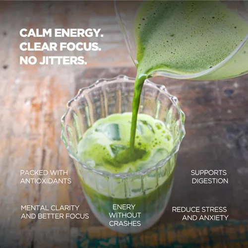 Vista 5 de Polvo de matcha japonés orgánico – Té verde Uji ceremonial Primera cosecha molido Polvo de matcha puro para lattes 2 latas de 1.06 oz