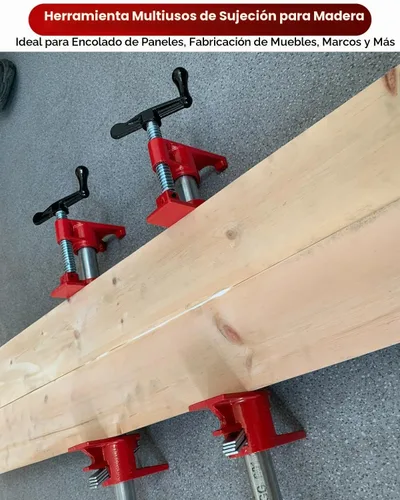 Vista 2 de ATPEAM Juego de 4 abrazaderas para tubos de encolado de madera, paquete de 4 abrazaderas de tubo de liberación rápida de hierro fundido de 3/4