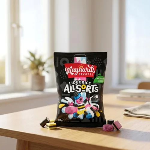 Vista 4 de Maynards Bassetts Regaliz Allsorts 4.59 oz, dulces tradicionales