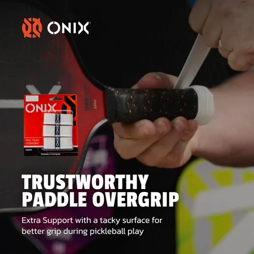 Vista 5 de Onix Overgrip de paleta de pickleball — Blanco