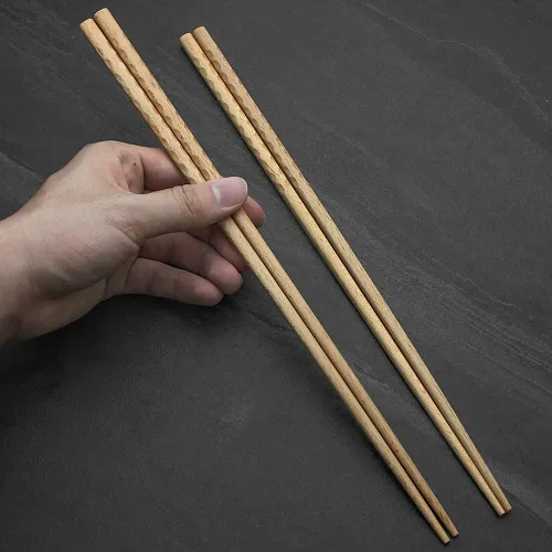 Vista 4 de AYFIDISHS Palillos de cocina de madera, palillos de cocina extra largos de 12.9 pulgadas para fideos, salsas, olla caliente, 2 pares