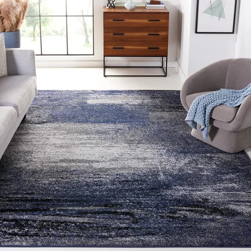 Vista 6 de SAFAVIEH Colección Adirondack Alfombra de Pasillo - 2'1" x 6', Marfil y Salvia, Diseño Abstracto Moderno, No Desprende Pelusa y Fácil Cuidado, Ideal
