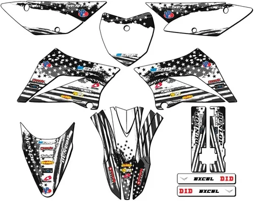 Vista 8 de Kit de base gráfica KLX 110 Merica Grey Senge 2010-2025 compatible con Kawasaki