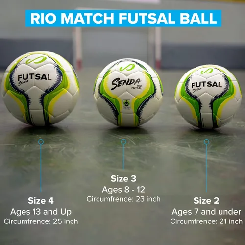 Vista 6 de Senda Rio Premium Training Balón de fútbol sala de bajo rebote, certificado de comercio justo