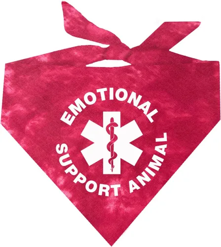 Vista 16 de Bandana para perro de apoyo emocional 100% algodón triángulo ajustable perro de servicio animal de trabajo asistencia negro, XS (209)